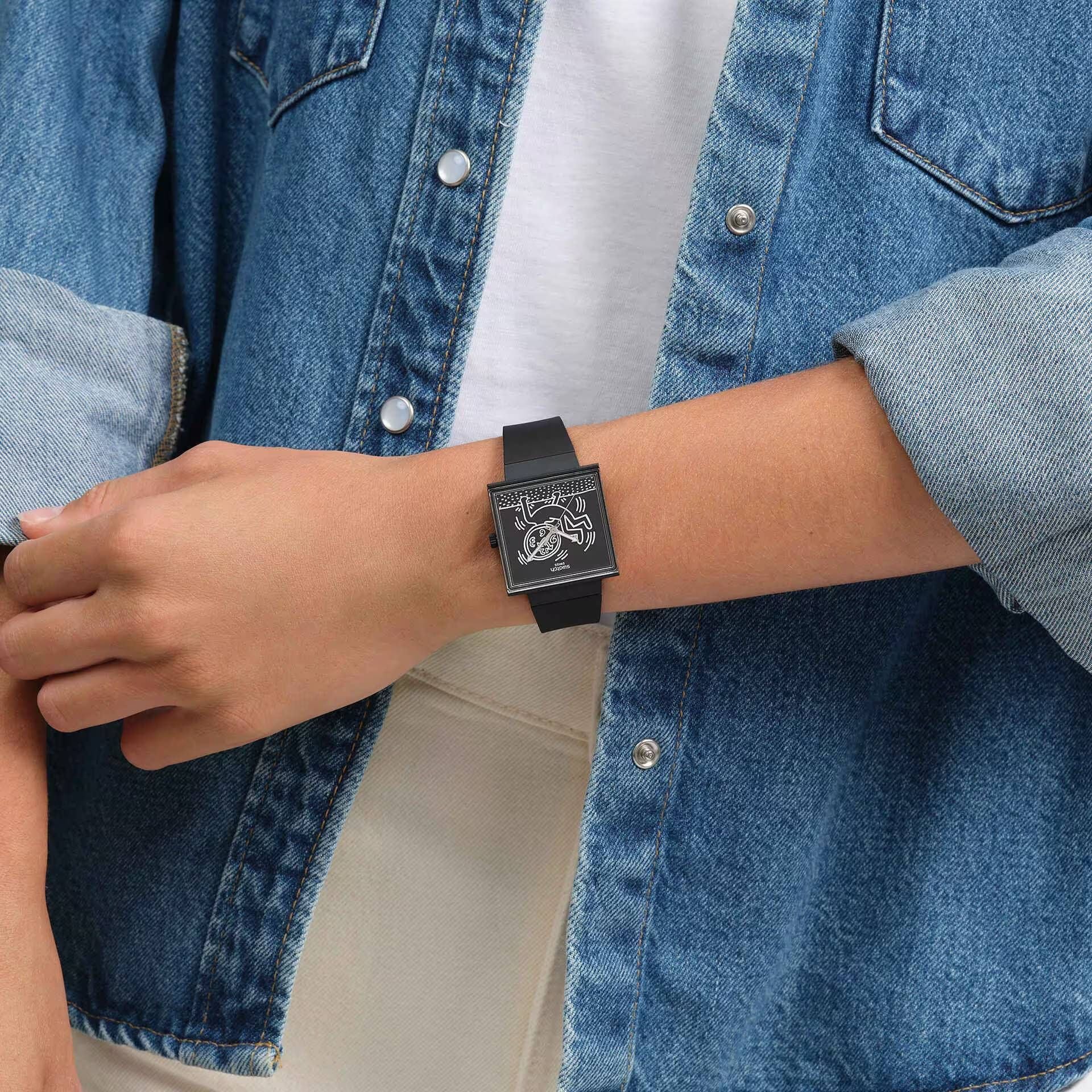 Orologio Unisex Swatch What IF BREAKS LOOSE Cassa Quadrata SO34Z103